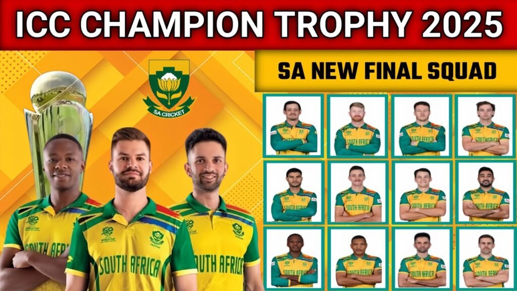 South Africa squad for ICC Champions Trophy 2025